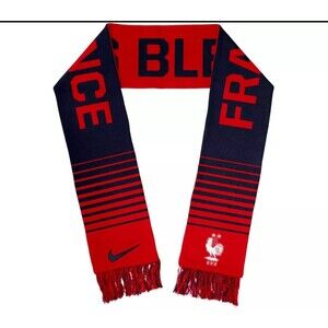 Nike Soccer Scarf France Verbiage Futbol Les Bleus One Size Unisex Red Blue NEW